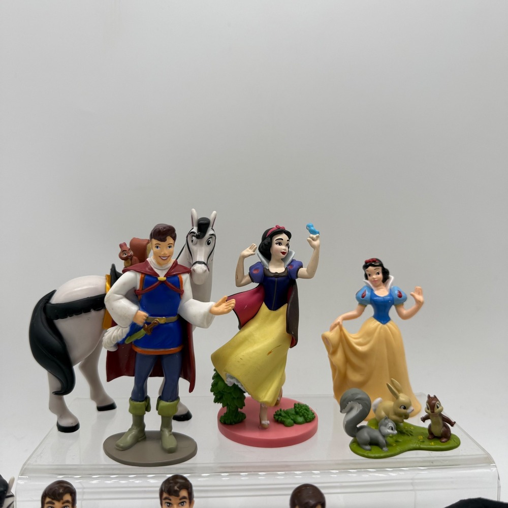 Disney Snow White Figure Mixed Lot Prince Florian Animals Horse Cake Toppers - Picture 3 of 5
